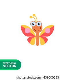 Cute butterfly icon