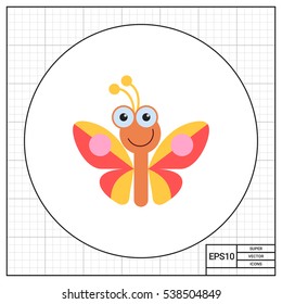 Cute butterfly icon