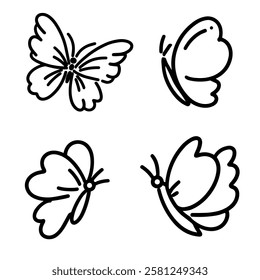 cute butterfly icon vector illustration