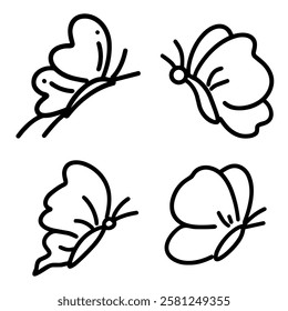 cute butterfly icon vector illustration