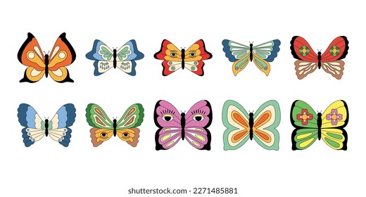 Cute Butterfly Illustration Vector Set