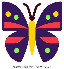 aíslado lindo de mariposa sobre fondo blanco