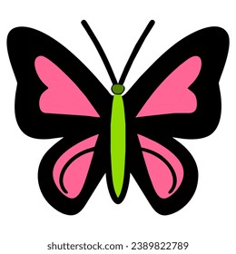 cute butterfly isolate on white background