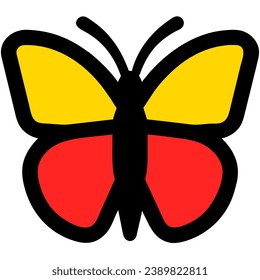 cute butterfly isolate on white background