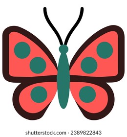 cute butterfly isolate on white background