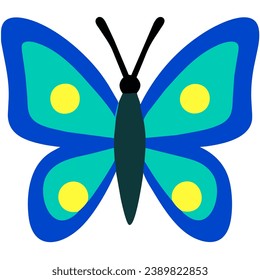 cute butterfly isolate on white background