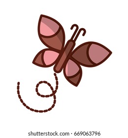 cute butterfly isolated icon