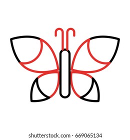 cute butterfly isolated icon