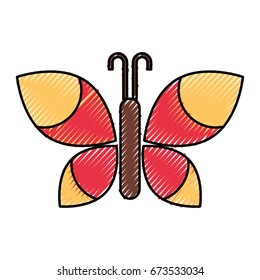 cute butterfly isolated icon