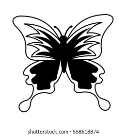 cute butterfly isolated icon vector illustration design
