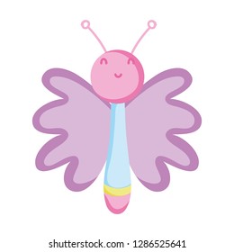 cute butterfly kawaii character