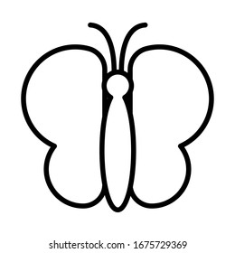 cute butterfly , line style icon vector illustration design