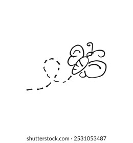 CUTE BUTTERFLY MONOCHROME SIMPLE, COOL VECTOR
