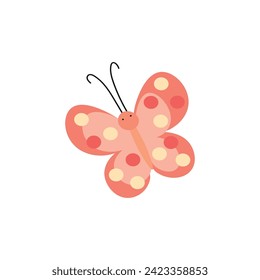 Cute Schmetterling auf weißem Hintergrund