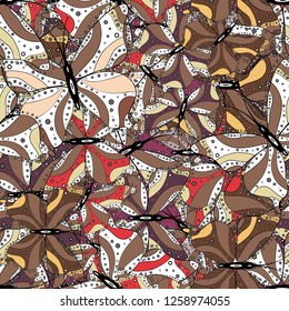 Cute butterfly seamless pattern for print textures. White, black and brown butterflies pattern. Vector illustration. Decor background for clothing design.