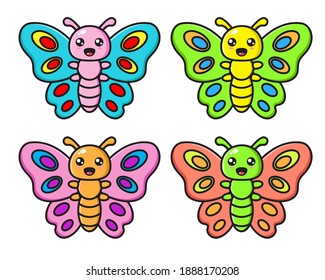 cute butterfly set full color
