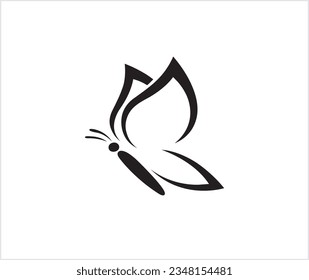imagen de diseño vectorial con forma de mariposa linda
