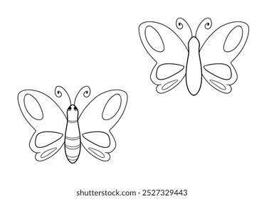 cute butterfly with simple and cute patterned wings (6)