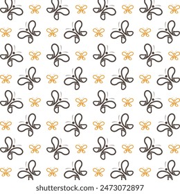 Cute Butterfly sly trendy multicolor repeating pattern vector illustration background design