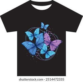 A cute butterfly T-shirt design