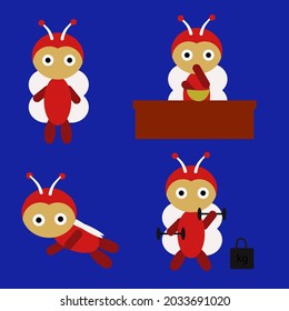 cute butterfly vector during activity