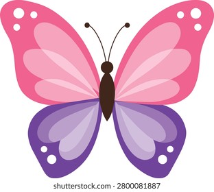 Linda Ilustración vectorial mariposa