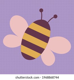 cute buzz bee seamless colorfull simple draw