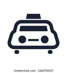 Icono de cabina de corte. Icono de taxi. Vector.