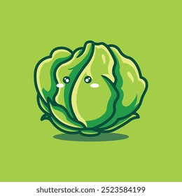 cute cabbage icon - cute illustration