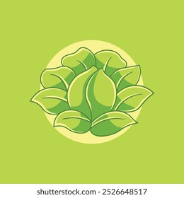Icono de repollo lindo - ilustración linda
