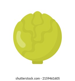 Vegetales de col, ícono de vector de color aislado