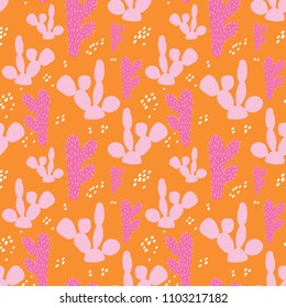 Cute cacti pattern. Perfect design for greeting cards, posters, T-shirts, banners, print invitations.