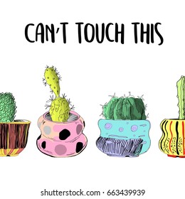 Cute cactus card. Can't touch this.