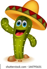 Cute Cactus Cartoon Character