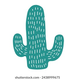 Cute cactus clipart. Children's illustration. Abstract.