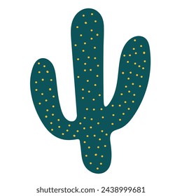 Cute cactus clipart. Children's illustration. Abstract.