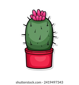 cute cactus doodle cartoon illustration art