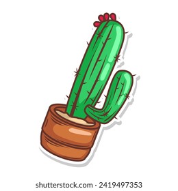 cute cactus doodle cartoon illustration art