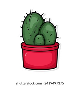 cute cactus doodle cartoon illustration art