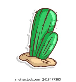 cute cactus doodle cartoon illustration art