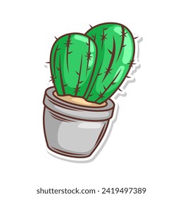 cute cactus doodle cartoon illustration art