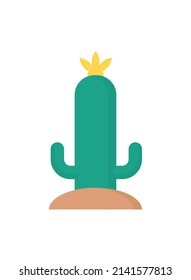 cactus lindo con icono de flor