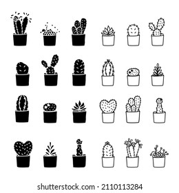 Cute cactus. Hand drawn cactus. vector illustration