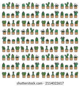 Cute cactus. Hand drawn cactus. vector illustration