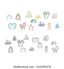 Cute cactus. Hand drawn cactus. vector illustration