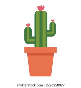 Cute cactus illustration doodle simple flat vector 