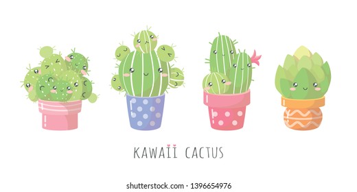 Cute cactus isolated on white background. T-shirt design. Vector illustration. Flat design. EPS 10.