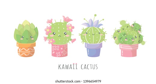 Cute cactus isolated on white background. T-shirt design. Vector illustration. Flat design. EPS 10.