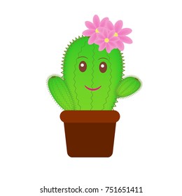 Cute cactus in mini pot.