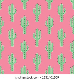 It is a  cute cactus pattern in pink background.